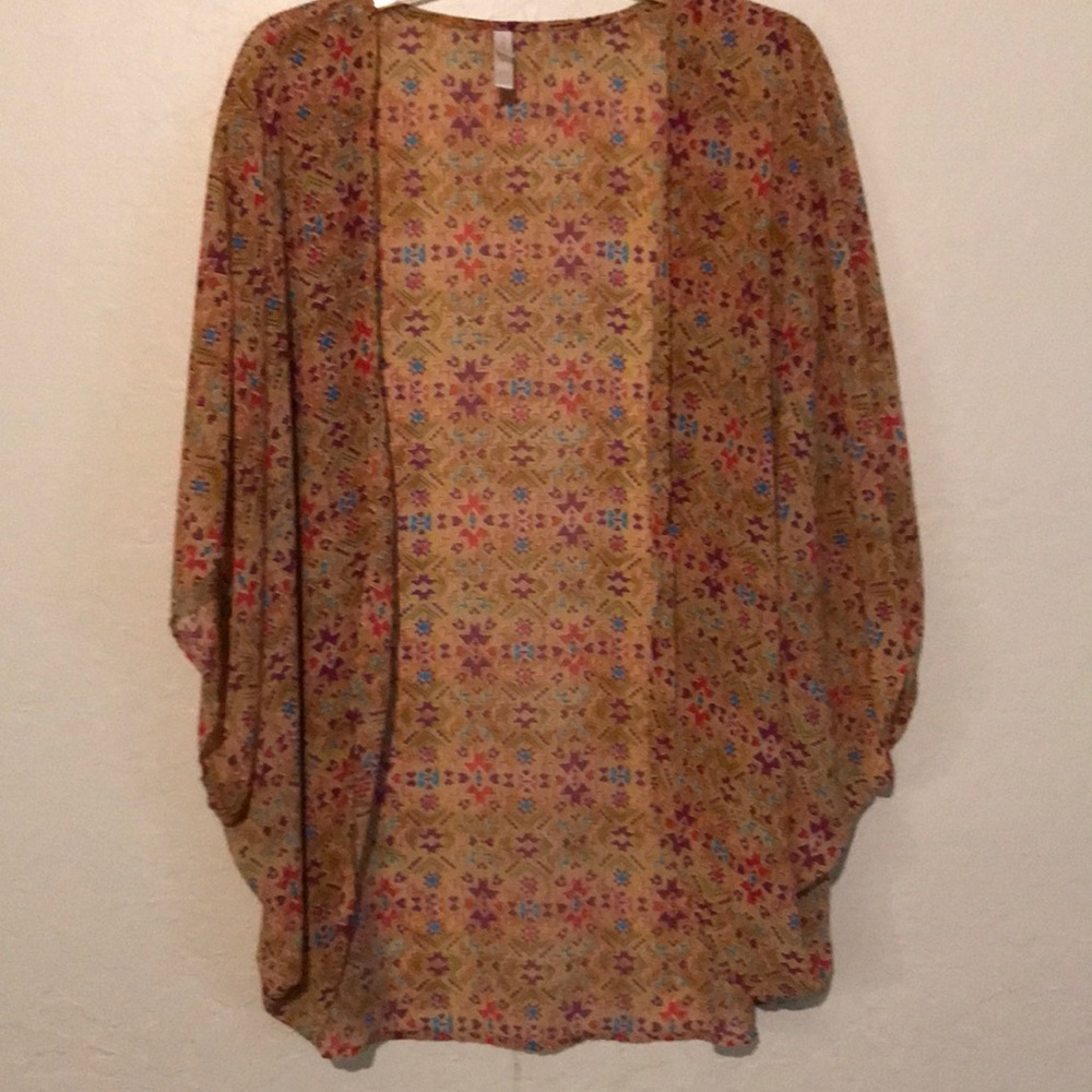 Aztec print sheer jacket